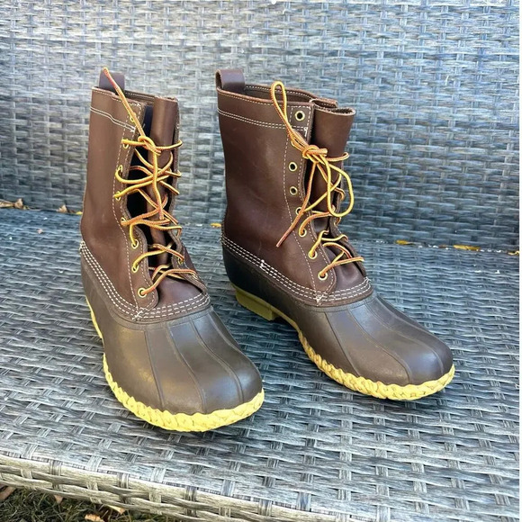 L.L. Bean 10” Leather Hunting Boots Women’s Size 10 - Picture 5 of 13